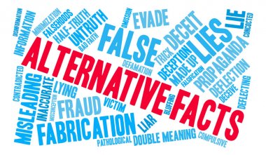 Alternatif gerçekler kelime bulutu