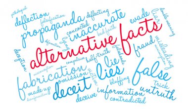 Alternatif gerçekler kelime bulutu