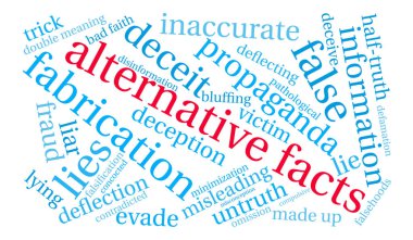 Alternatif gerçekler kelime bulutu