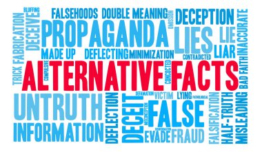 Alternatif gerçekler kelime bulutu