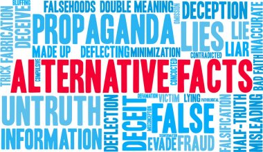 Alternatif gerçekler kelime bulutu