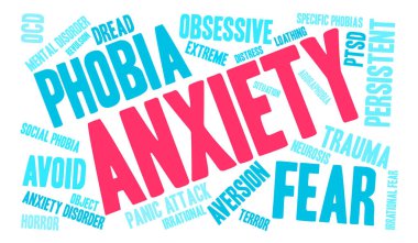 Anksiyete kelime bulutu