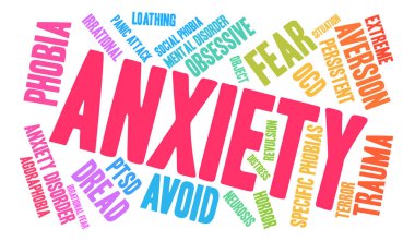 Anksiyete kelime bulutu