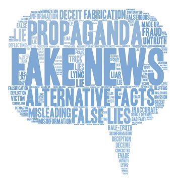Sahte haber kelime bulutu