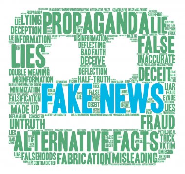 Sahte haber kelime bulutu