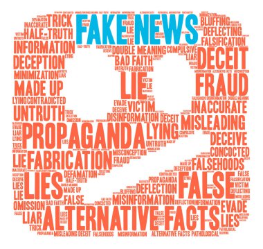 Sahte haber kelime bulutu