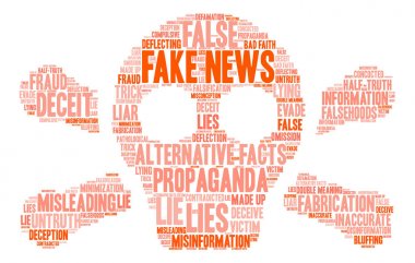 Sahte haber kelime bulutu
