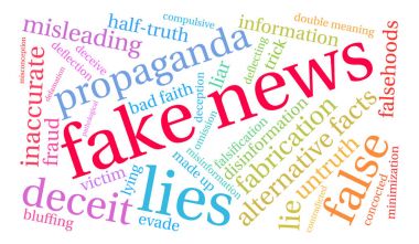Sahte haber kelime bulutu