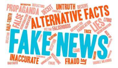 Sahte haber kelime bulutu