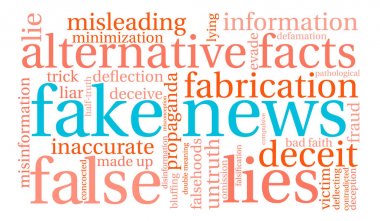 Sahte haber kelime bulutu