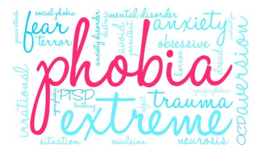 Fobi kelime bulutu