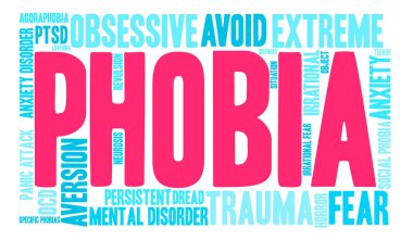 Fobi kelime bulutu
