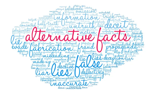 Alternatif gerçekler kelime bulutu