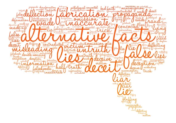 Alternatif gerçekler kelime bulutu