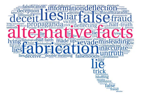 Fatti alternativi Word Cloud — Vettoriale Stock