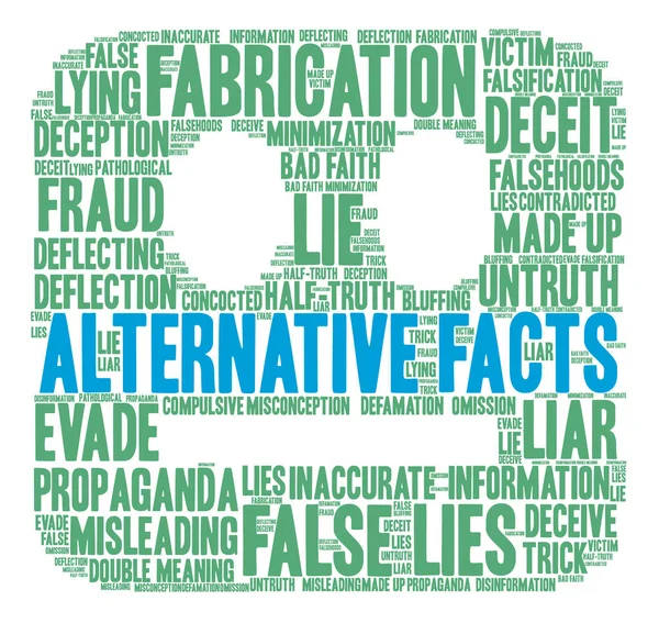 Alternatif gerçekler kelime bulutu