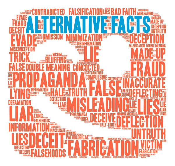 Alternatif gerçekler kelime bulutu