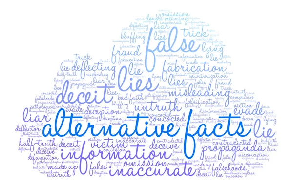 Fatti alternativi Word Cloud — Vettoriale Stock