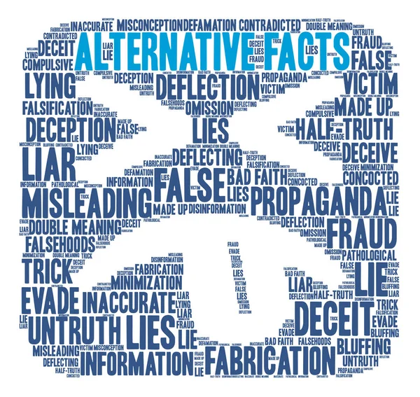 Fatti alternativi Word Cloud — Vettoriale Stock