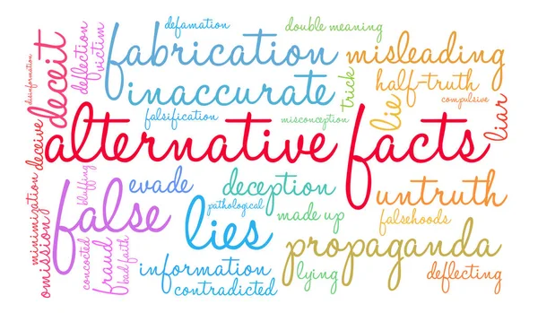 Alternatif gerçekler kelime bulutu