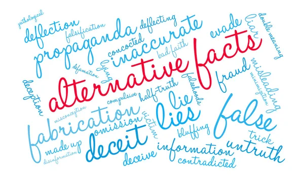 Alternatif gerçekler kelime bulutu