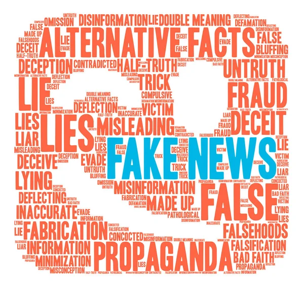 Fake-News-Wortwolke — Stockvektor