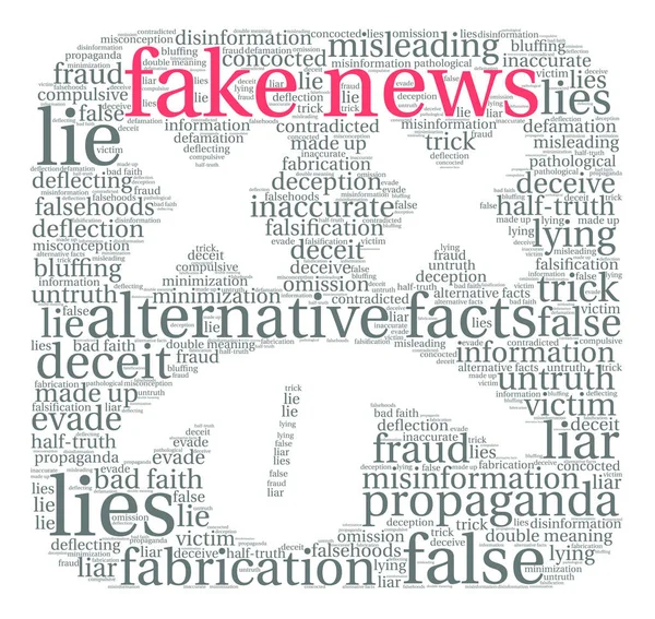 False notizie Word Cloud — Vettoriale Stock