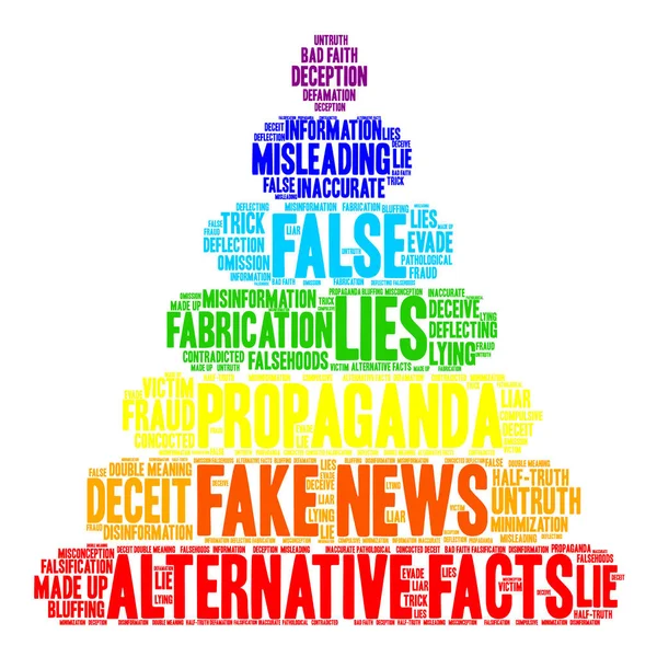 Falsas noticias Word Cloud — Archivo Imágenes Vectoriales