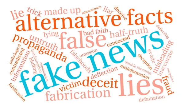 Fake-News-Wortwolke — Stockvektor