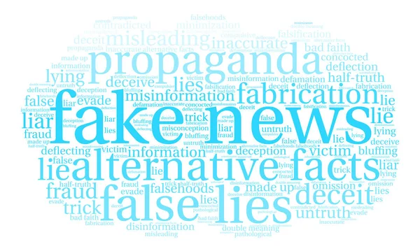 False notizie Word Cloud — Vettoriale Stock