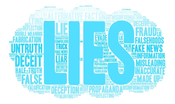 Mensonges Word Cloud — Image vectorielle