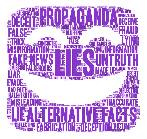Kebohongan Awan Kata - Stok Vektor