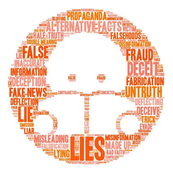 Lies Word Cloud — Stock Vector