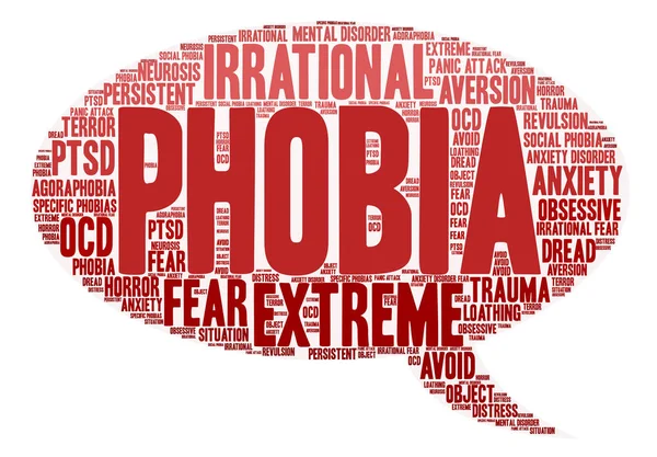 Phobie-Wortwolke — Stockvektor