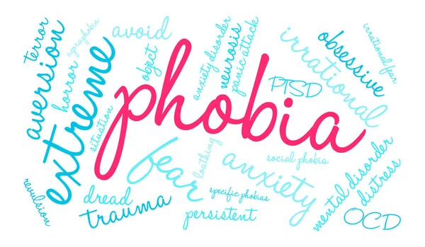 Fobi kelime bulutu