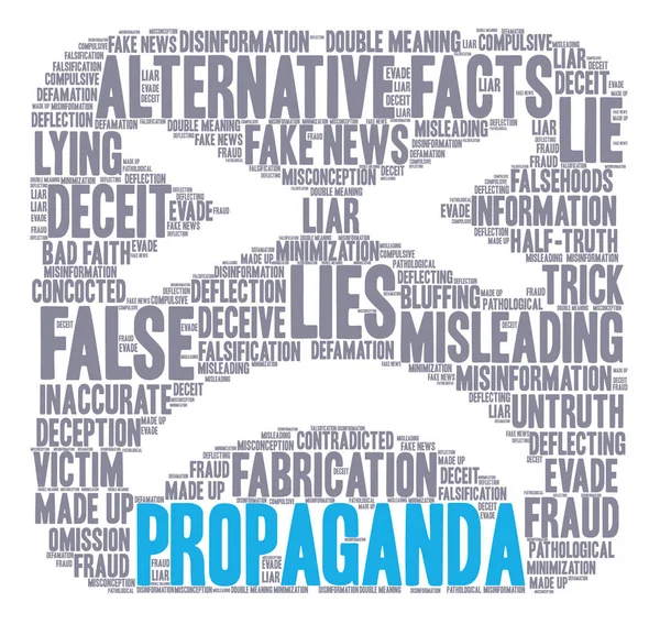 Propaganda kelime bulutu — Stok Vektör