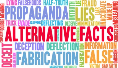 Alternatif gerçekler kelime bulutu