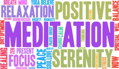 Meditasyon kelime bulutu