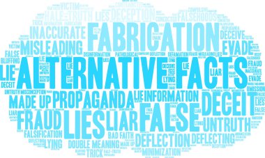 Alternatif gerçekler kelime bulutu