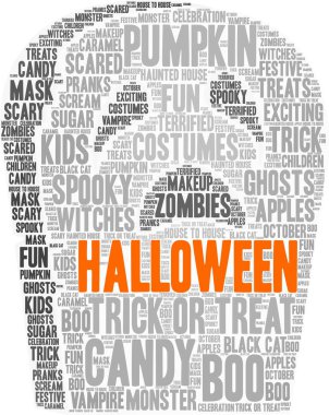 Cadılar Bayramı kelime bulutu