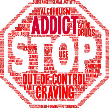 Bağımlısı kelime bulutu