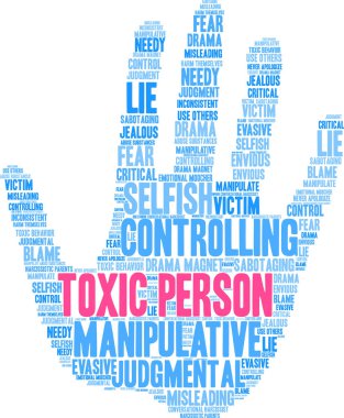 Toxic Person Word Cloud clipart