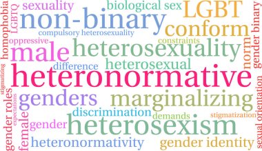 Heteronormative kelime bulutu