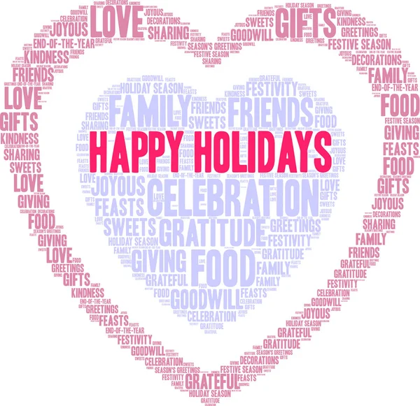 Happy Holidays Word Cloud — Stock Vector