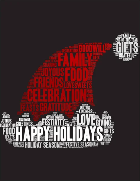 Happy Holidays Word Cloud — Stock Vector