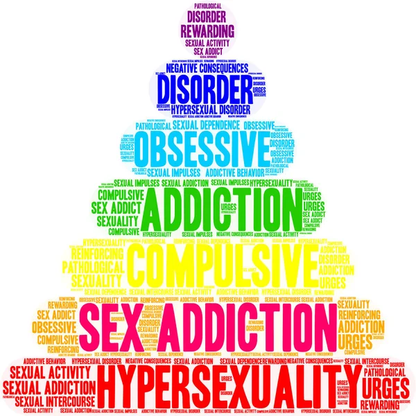 Sex Addiction Word Cloud — Stock Vector
