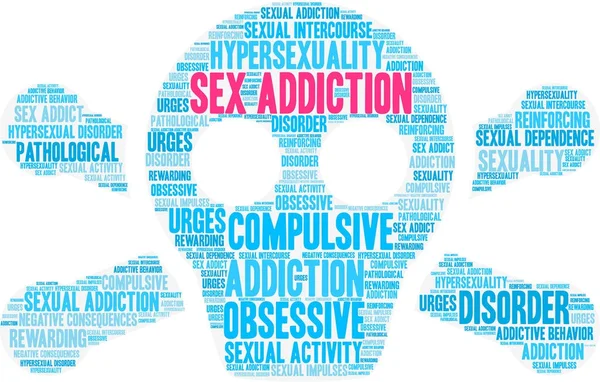 Sex Addiction Word Cloud — Stock Vector