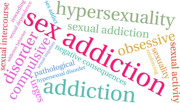 Sex Addiction Word Cloud — Stock Vector