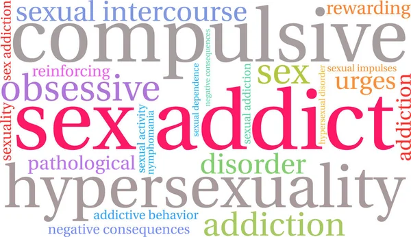 Sex Addict Word Cloud — Stock Vector