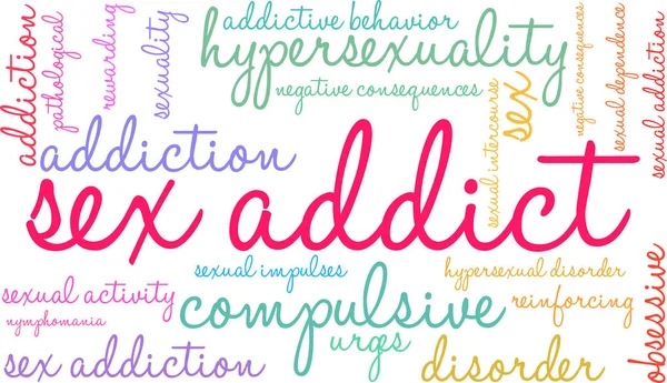 Sex Addict Word Cloud — Stock Vector